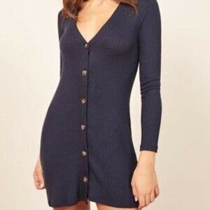 Reformation Agatha Long Sleeve Knit Dress